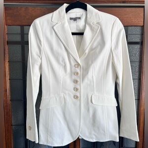 Ann Taylor White Blazer with Button Detail